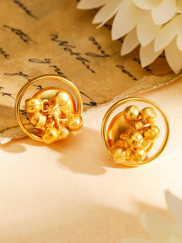 Gold Toned Geometric Necklace Set