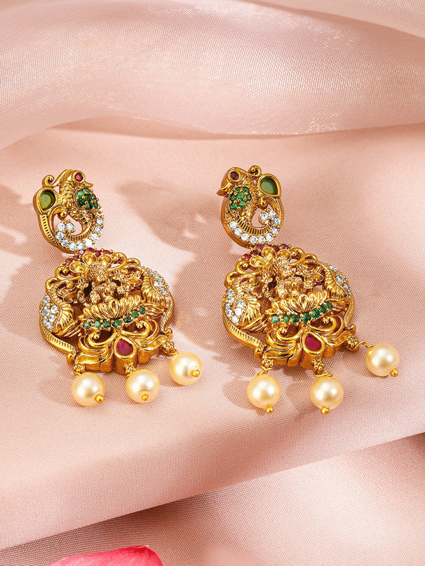 Multicolor Beaded Laxmi Motif Pearl Necklace Set
 
  Necklace Set