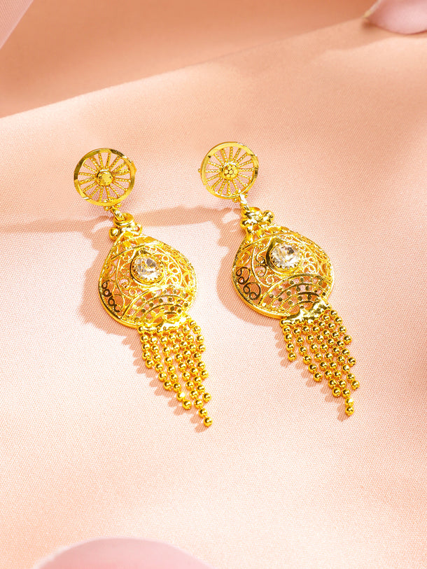 Sunlit Queen’s Gold-Plated Necklace Set