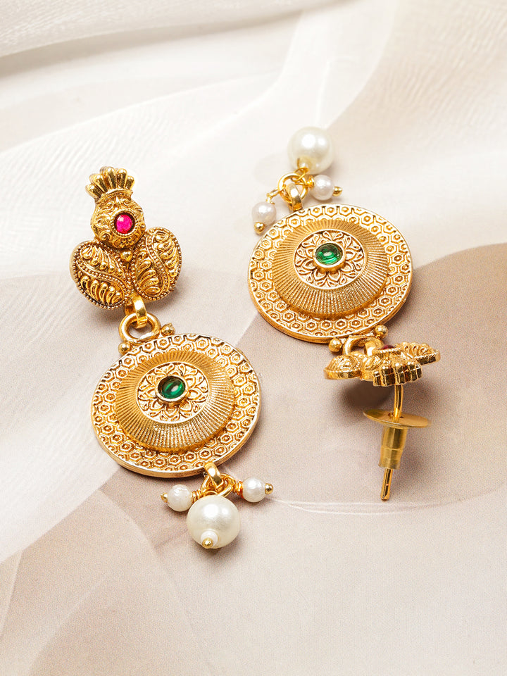 Antique Finish Gold Necklace Set