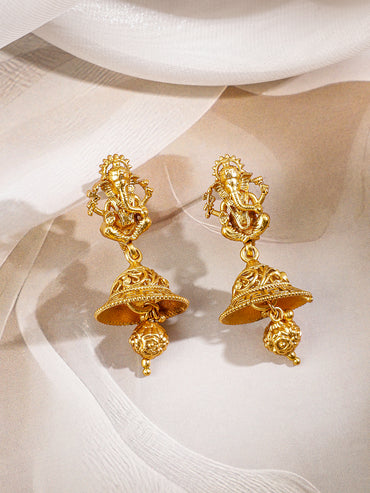 Ganesh Motif Traditional Temple Necklace Set