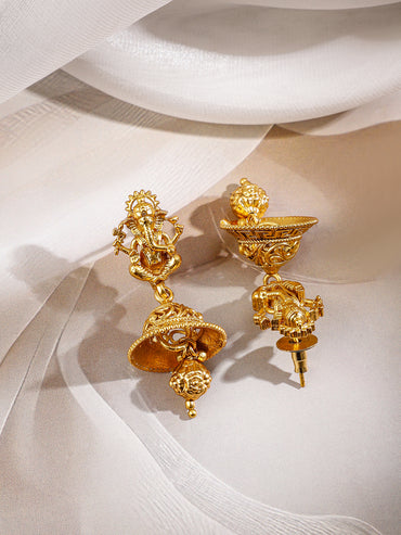 Ganesh Motif Traditional Temple Necklace Set