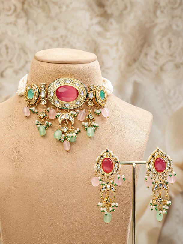 Colour Heritage Kundan Choker Set