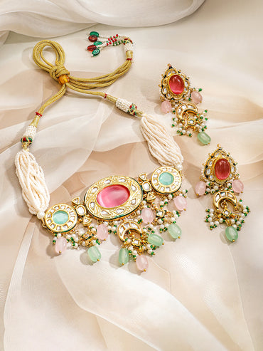 Colour Heritage Kundan Choker Set