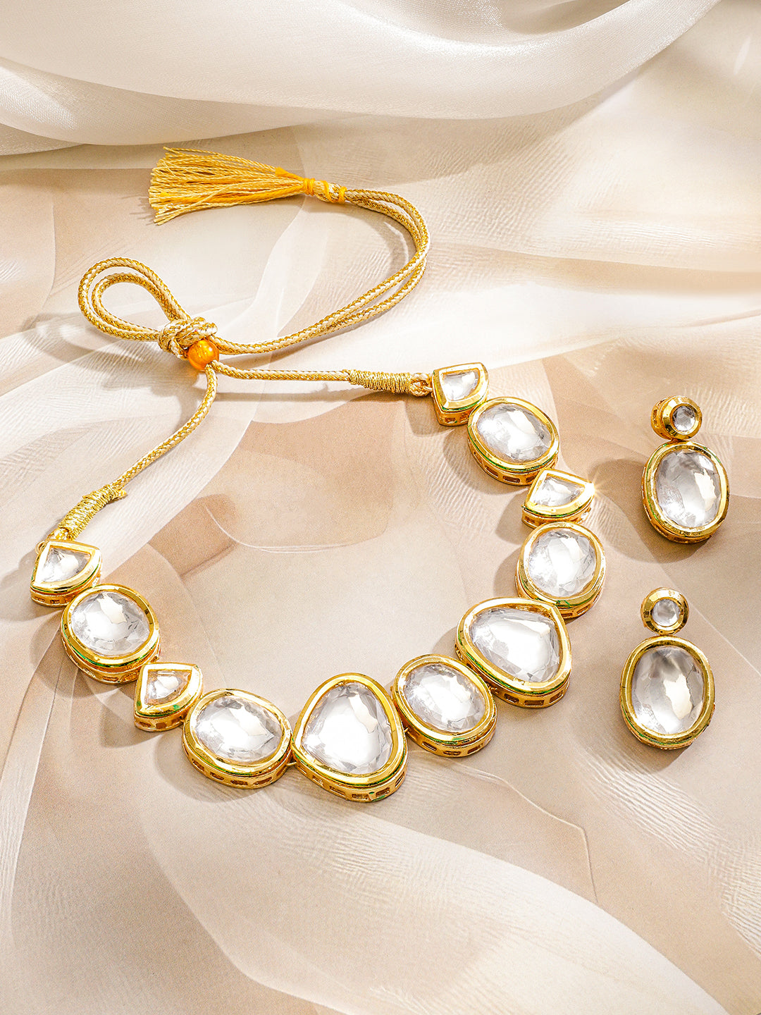 Gilded Dreams in Kundan Necklace Set