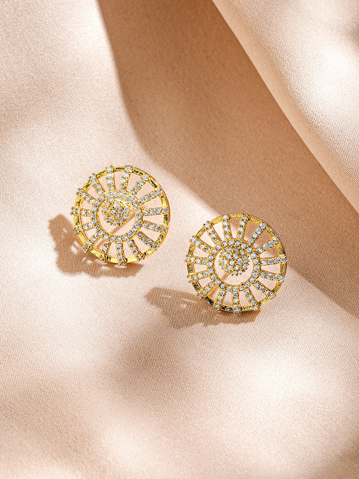 American Diamond Zirconia Pendant Necklace Set