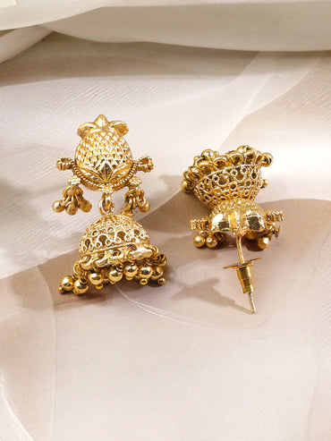 Red & Green Studded Temple Necklace Set