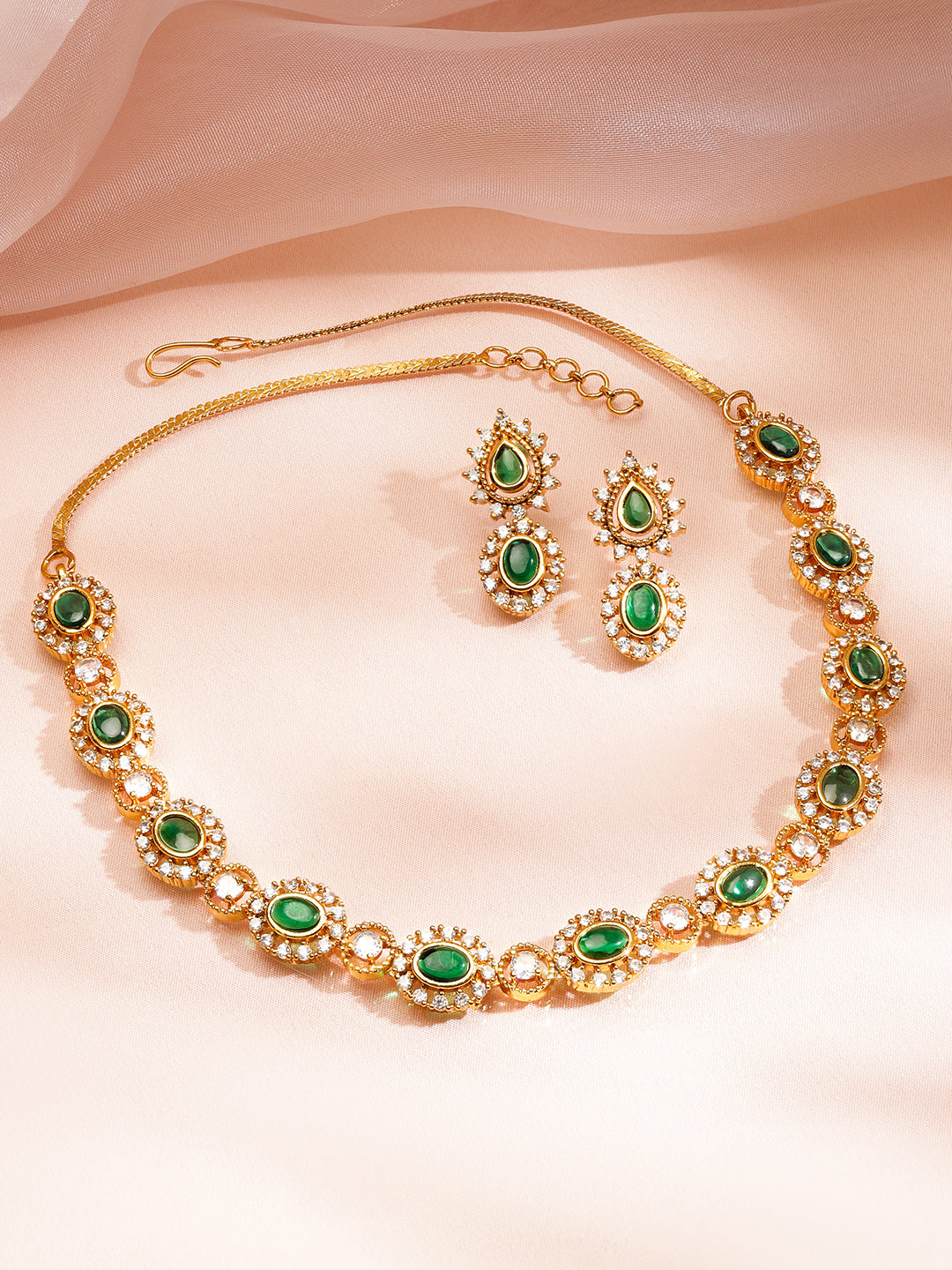 Mystic Green Aura Necklace Set