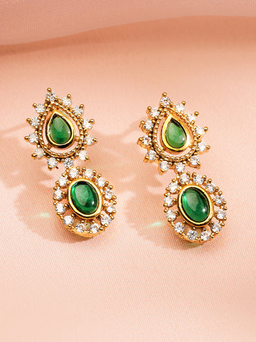 Mystic Green Aura Necklace Set