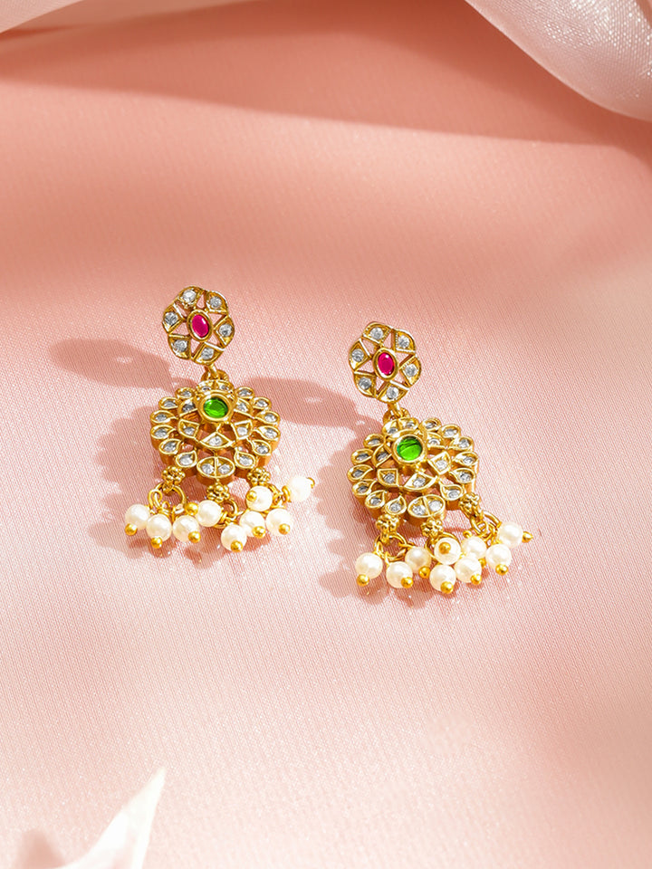 Dual-Tone Blossom Golden Necklace Set