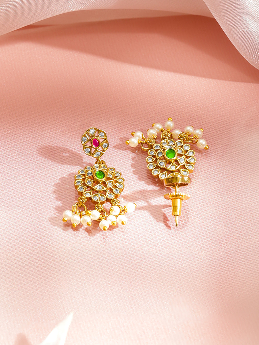 Dual-Tone Blossom Golden Necklace Set