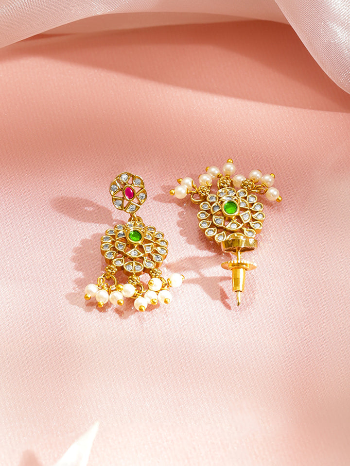 Dual-Tone Blossom Golden Necklace Set