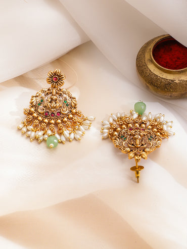 Green Glory Lakshmi Necklace Set