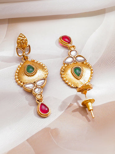 Festive Song of Emerald & Ruby Necklace Set