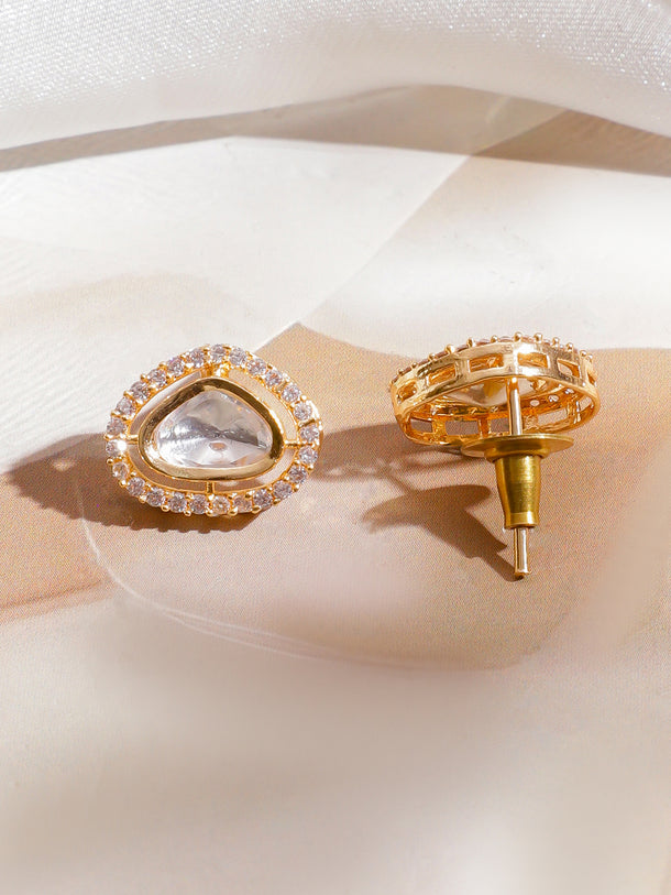 White Blossoms Kundan Necklace Set