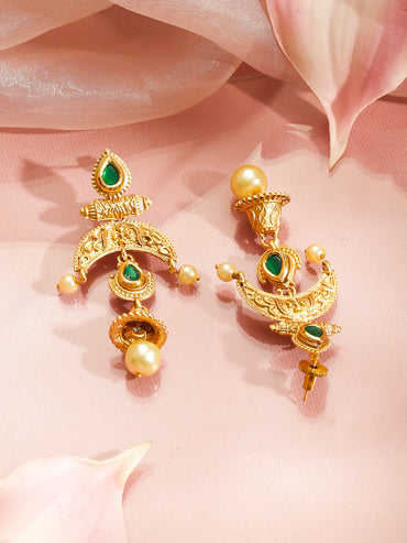 Vintage Emerald Opulence Necklace Set