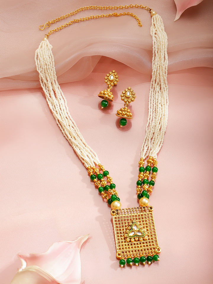 Royal Garden Green Necklace Set