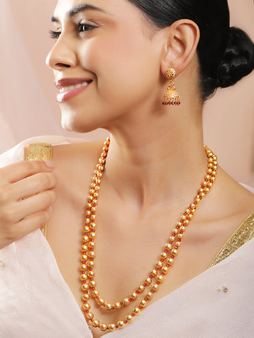 Golden Melody Ethnic Necklace Set