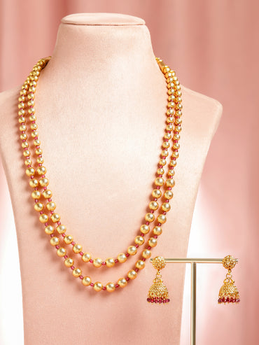 Golden Melody Ethnic Necklace Set