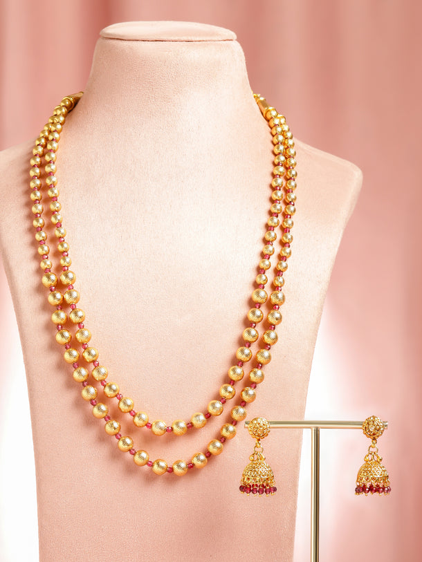 Golden Melody Ethnic Necklace Set