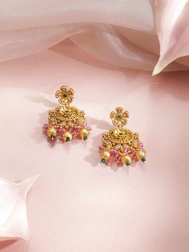 Palace Breeze Green Pink Necklace Set