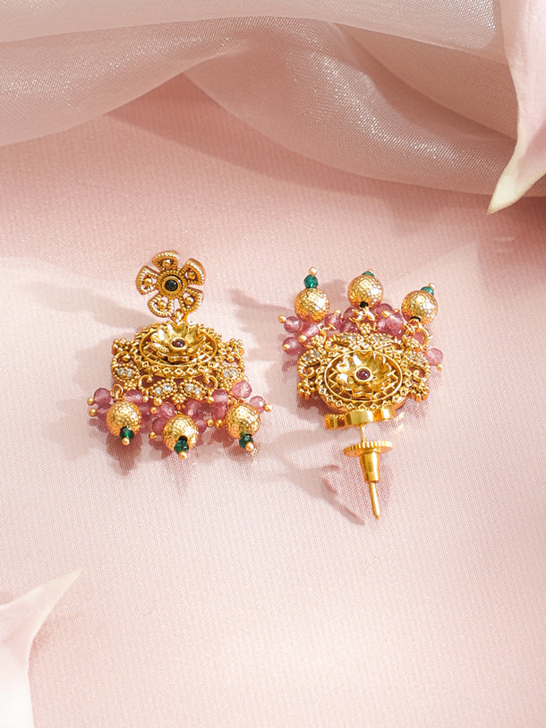 Palace Breeze Green Pink Necklace Set