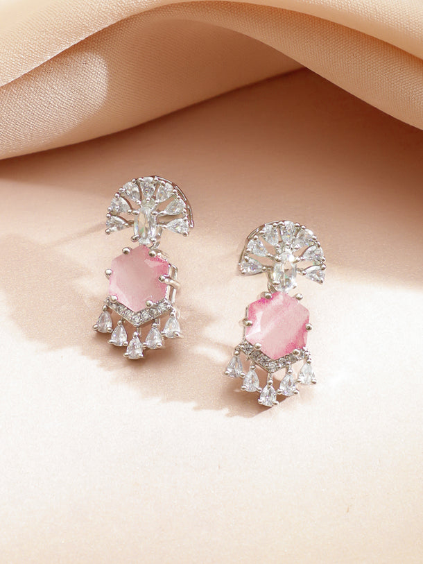 Pink Crystal Shine Party Necklace Set