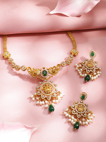 Temple Serenity Emerald Necklace Set
