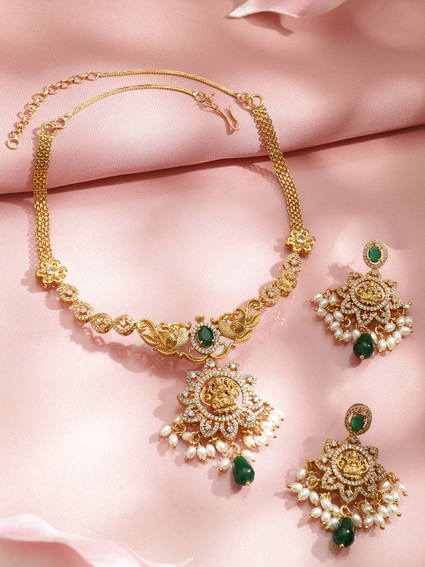 Temple Serenity Emerald Necklace Set