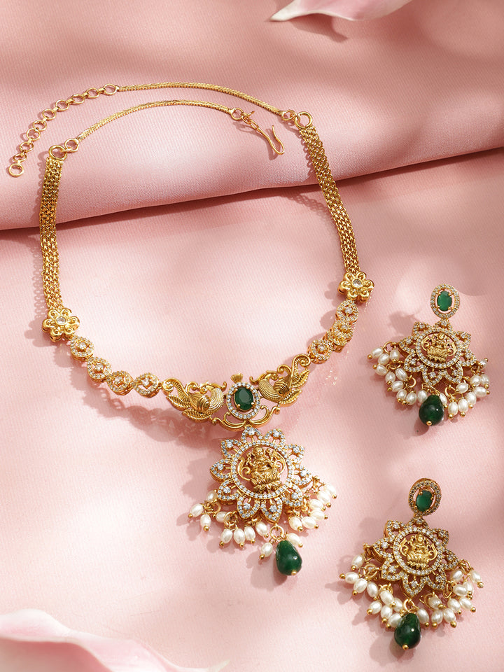 Temple Serenity Emerald Necklace Set