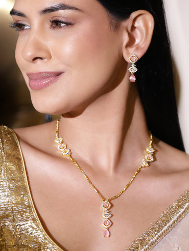 Twilight Blush Pink Sparkle Necklace Set