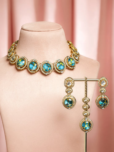 Contemporary Glow Turquoise Necklace Set