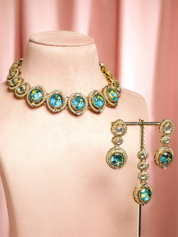 Contemporary Glow Turquoise Necklace Set