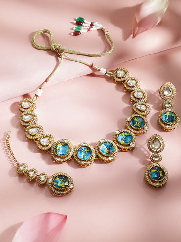 Contemporary Glow Turquoise Necklace Set