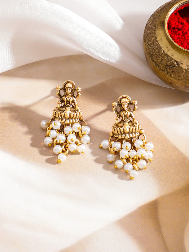 Pearl Gleam Temple Necklace Set