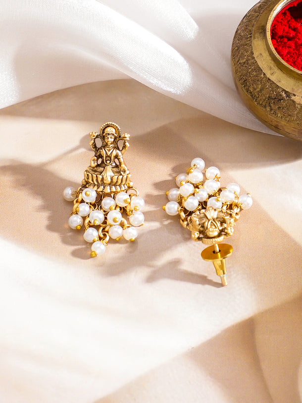 Pearl Gleam Temple Necklace Set