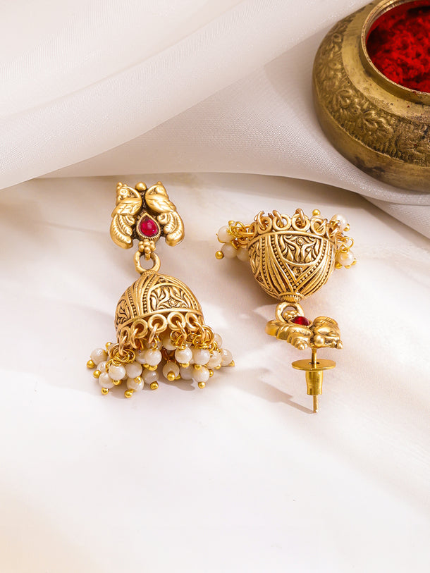 Peacock Glory Green & Pink Necklace Set