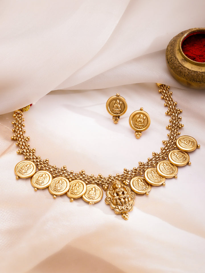 Lakshmi Grace Temple Necklace Set