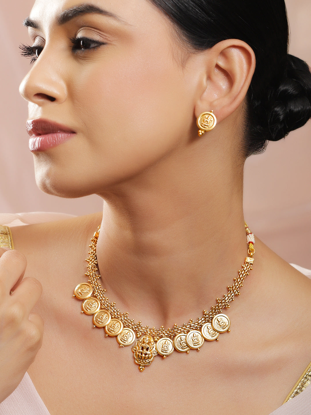 Lakshmi Grace Temple Necklace Set