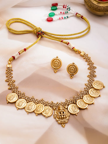 Lakshmi Grace Temple Necklace Set