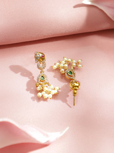 American Diamond Zirconia Temple Necklace Set