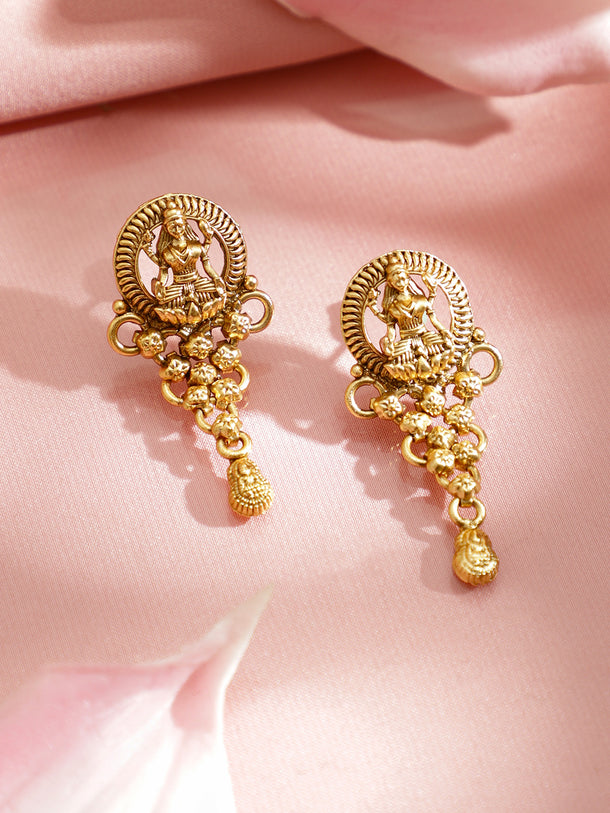 Laxmi Motif Temple Necklace Set