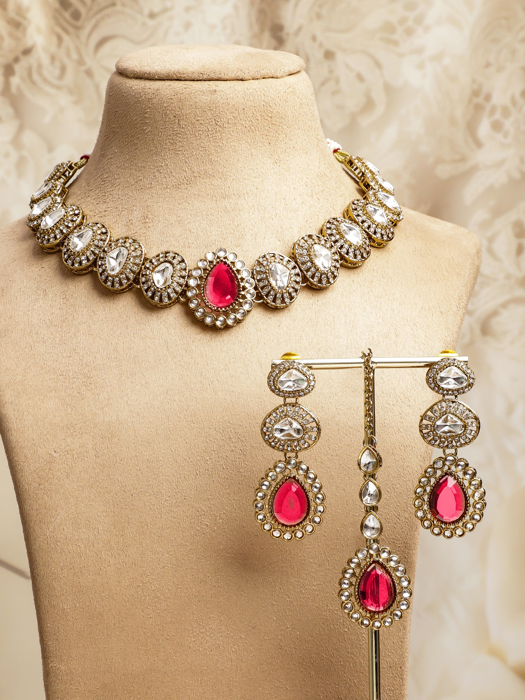 Luxe Radiance Pink Necklace Set