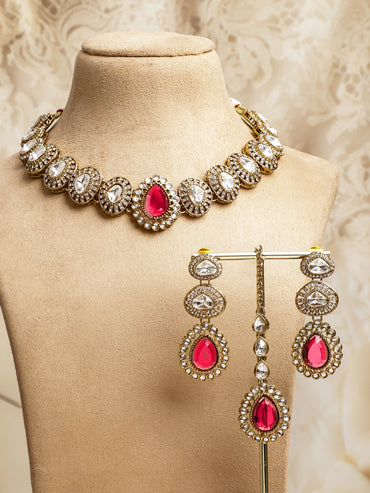 Luxe Radiance Pink Necklace Set