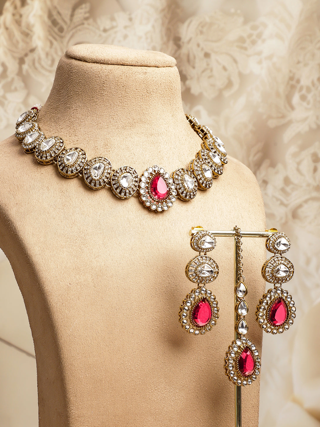 Luxe Radiance Pink Necklace Set