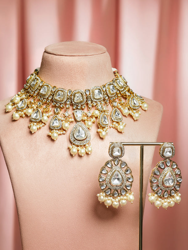 Whisper of Eternal Kundan Pearl Necklace Set