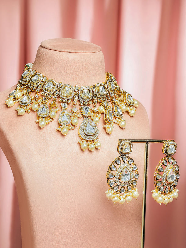 Whisper of Eternal Kundan Pearl Necklace Set