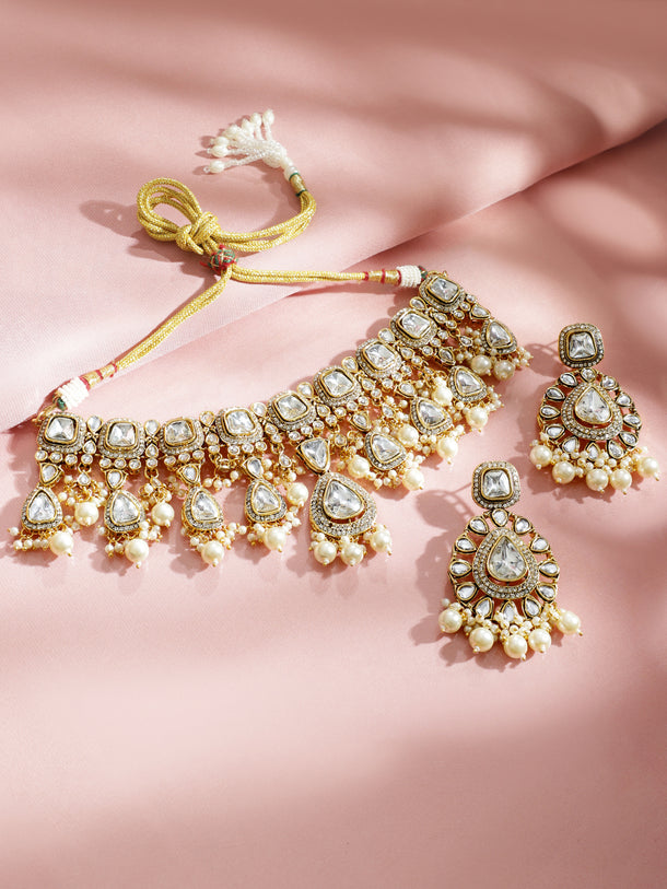 Whisper of Eternal Kundan Pearl Necklace Set