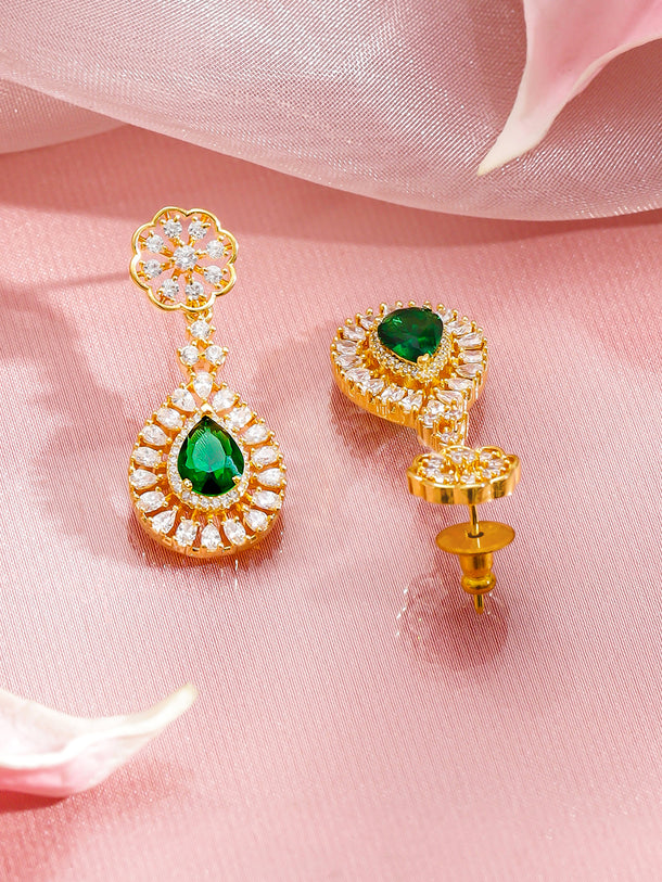 Majestic Green & White Necklace Set