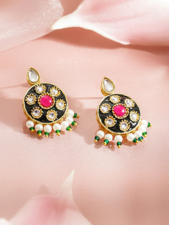 Kundan Luxury Bloom Pink Pendant Set